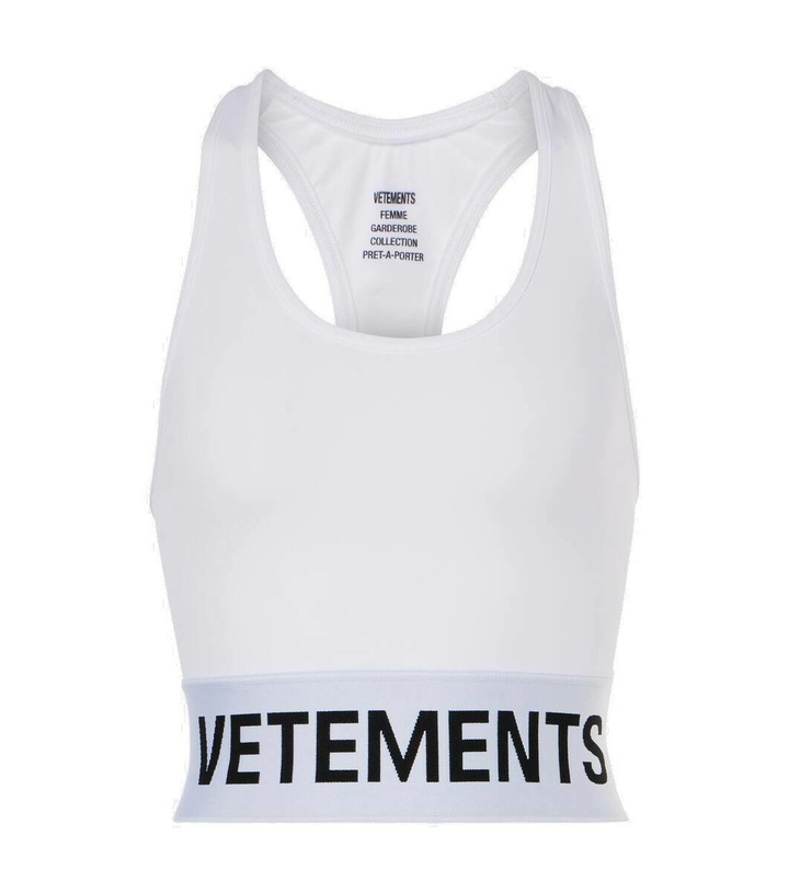 Photo: Vetements Logo sports bra