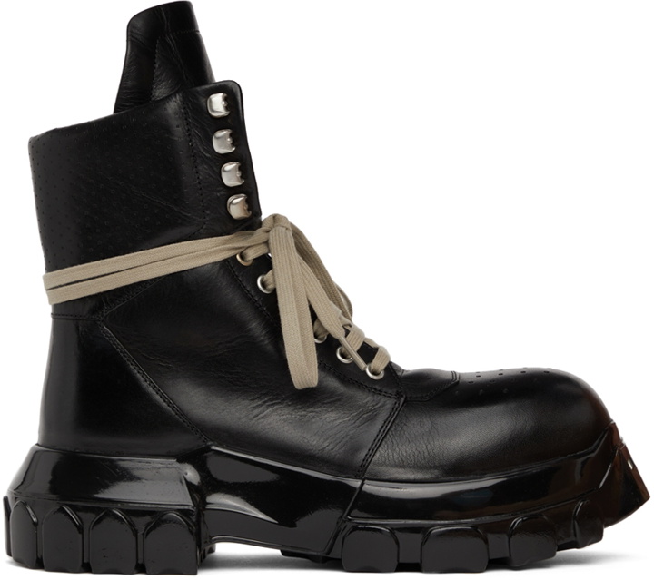 Photo: Rick Owens Black Tractor Dunk Boots