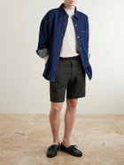 NN07 - Aden 1454 Straight-Leg Linen Shorts - Green