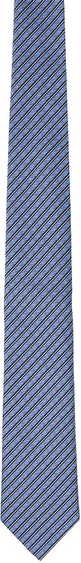 Photo: ZEGNA Blue Striped Tie
