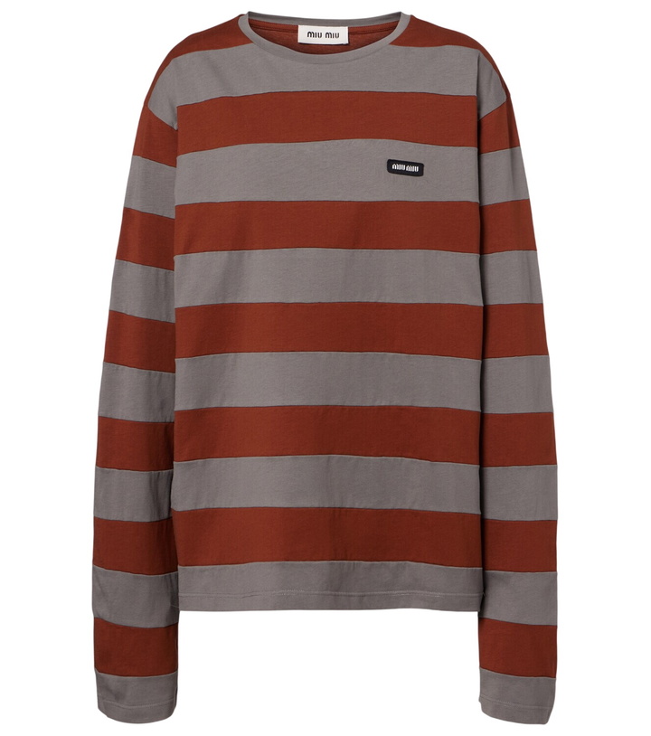 Photo: Miu Miu Striped cotton jersey T-shirt