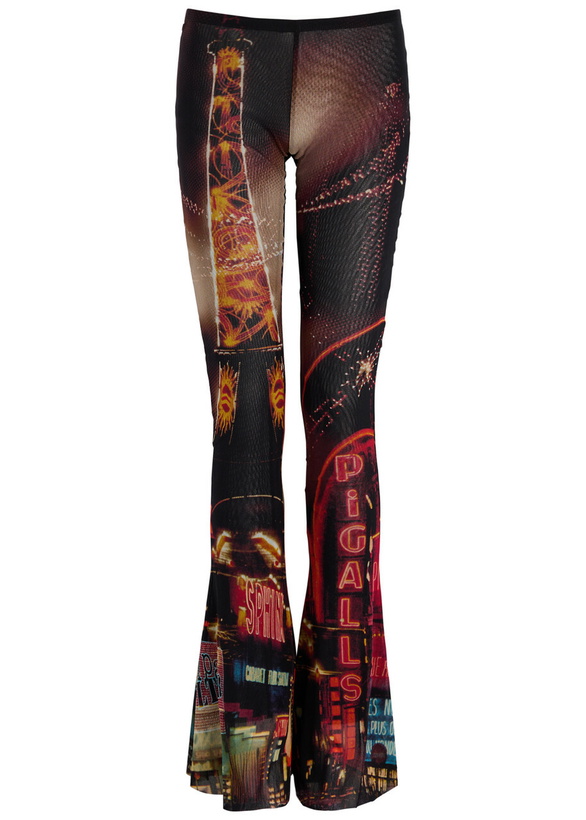 Photo: Jean Paul Gaultier Pigalle Printed Flared Tulle Leggings Multicoloured
