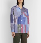 Engineered Garments - Camp-Collar Patchwork Cotton Shirt - Blue