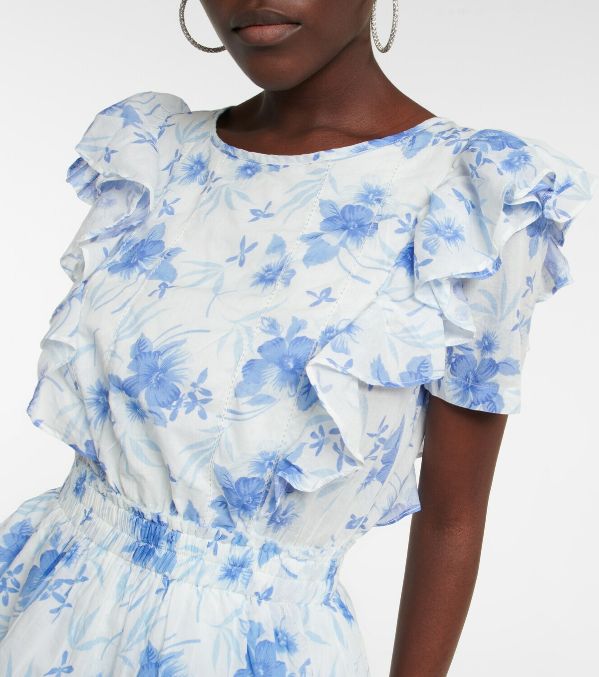 LoveShackFancy Natasha floral cotton minidress