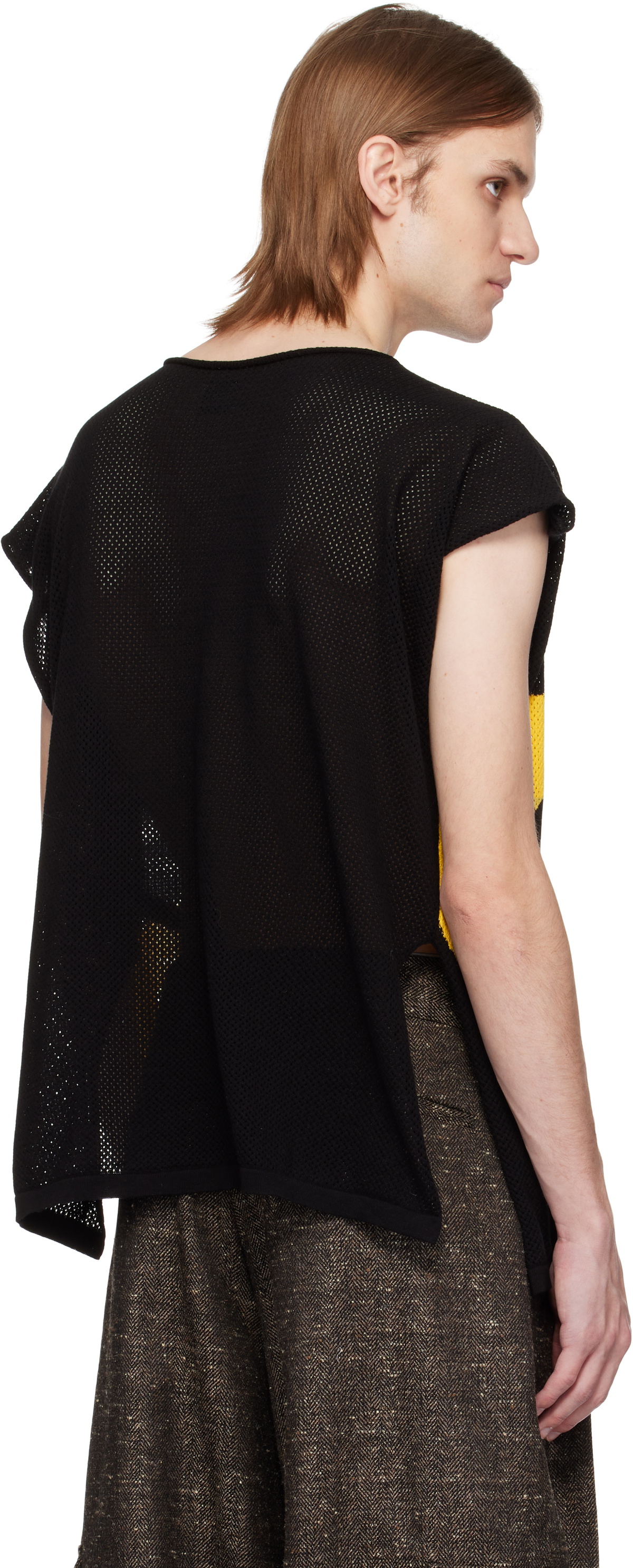 Vivienne Westwood Black Intarsia Pixel Orb Tank Top Vivienne