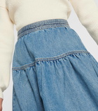 Ulla Johnson Astrid gathered denim midi skirt