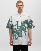 Jw Anderson Pol Print Short Sleeve Shirt Green/White - Mens - Shortsleeves