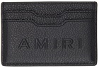 AMIRI Black Pebbled Logo Card Holder