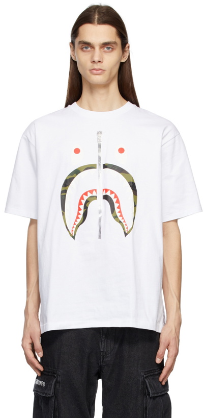 Photo: BAPE White Shark Camo T-Shirt