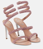 Rene Caovilla Cleo embellished satin sandals