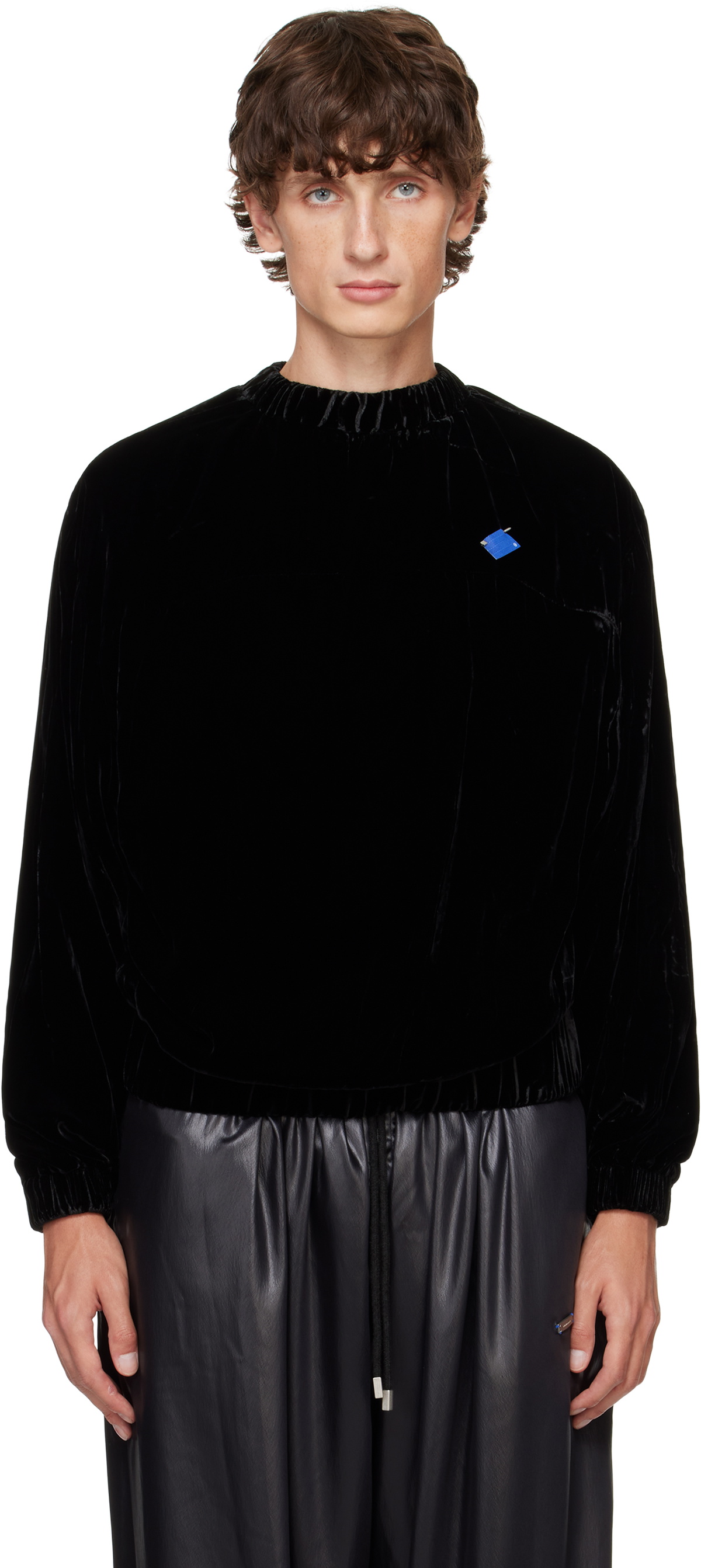 ADER error Black Velvet Sweatshirt ADER error