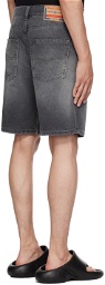 Diesel Gray Regular Denim Shorts