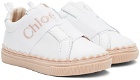 Chloé Baby White Leather Lauren Sneakers
