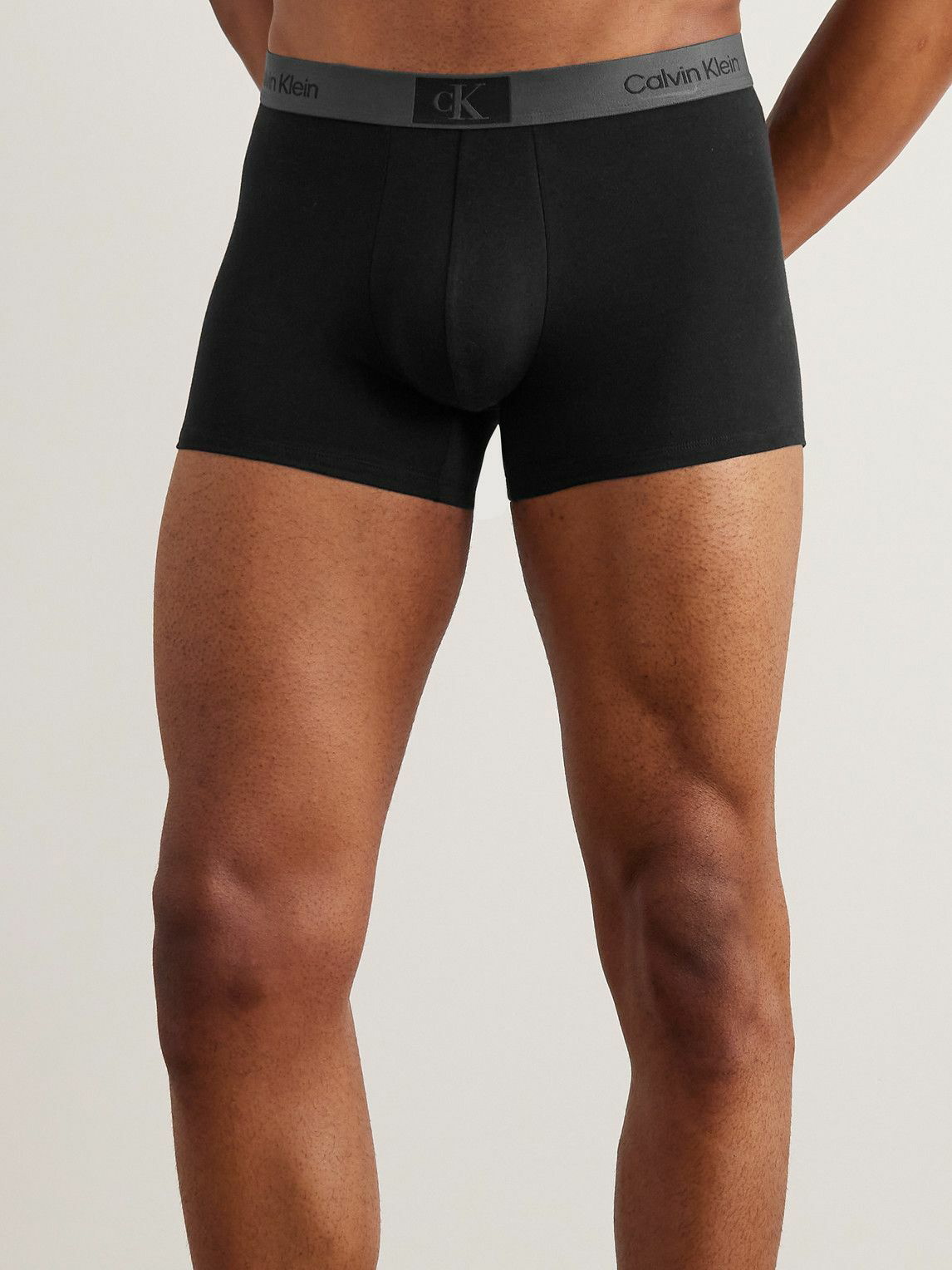 Black Pack of five cotton-blend boxer briefs, Calvin Klein Underwear