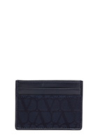Valentino Toile Iconographe Logo Leather Card Holder - Blue - One Size