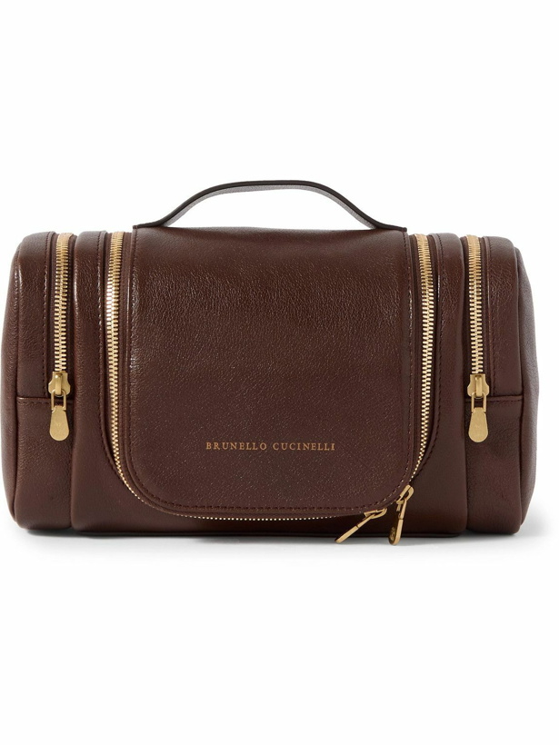 Photo: Brunello Cucinelli - Full-Grain Leather Wash Bag