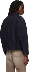 NEEDLES Black Python Jacquard Short Denim Jacket