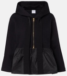 Patou Faille-trimmed cotton jersey zip-up hoodie