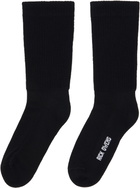 Rick Owens Black Temple Mid Calf Socks