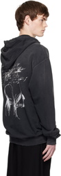 Ann Demeulemeester Black Olly Sketchbook High-Comfort Hoodie