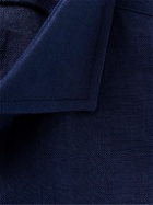 Favourbrook - Bridford Cutaway-Collar Linen Shirt - Blue