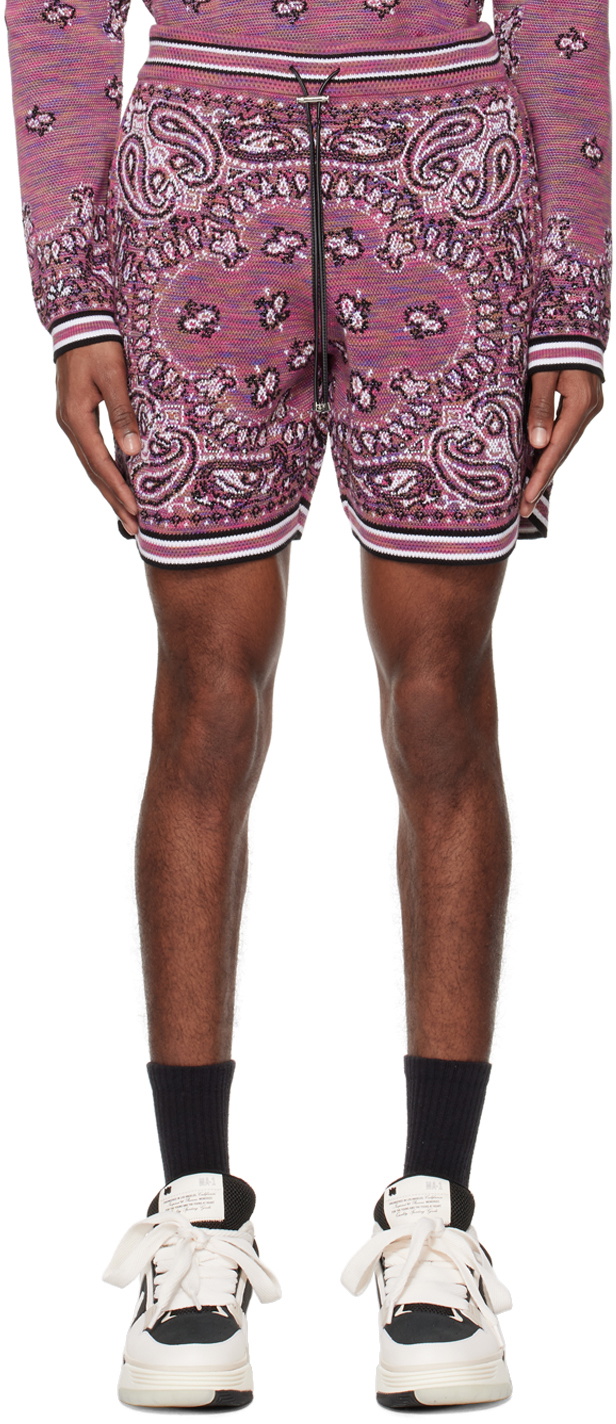 AMIRI Purple Bandana Shorts Amiri