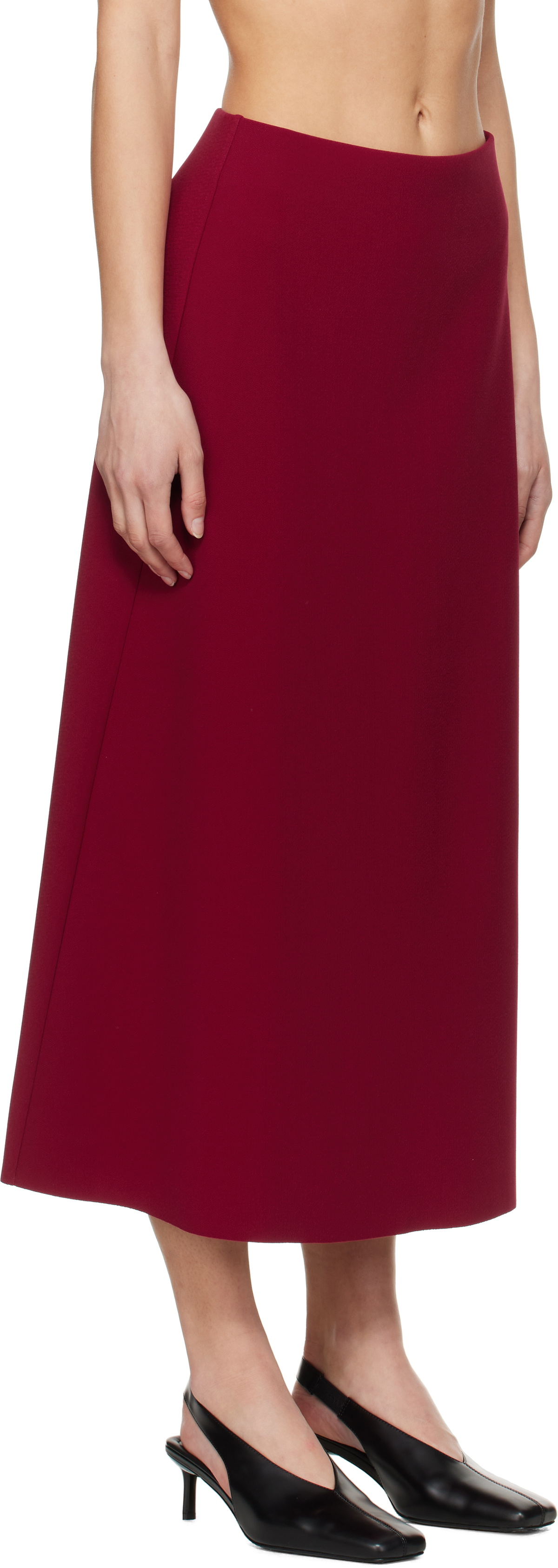 Birrot Red Lay2 A Midi Skirt