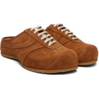 Dries Van Noten Tan Suede Mule Loafers