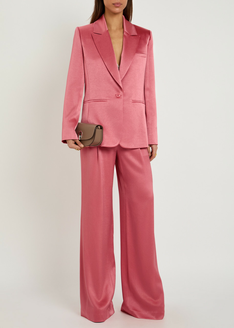 Alice + Olivia Billie Satin Blazer Pink