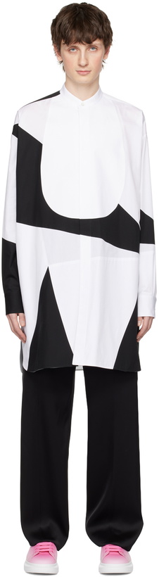 Photo: Alexander McQueen Black & White Brushstroke Shirt