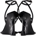 ALAÏA Black Invisible Thong Heeled Sandals