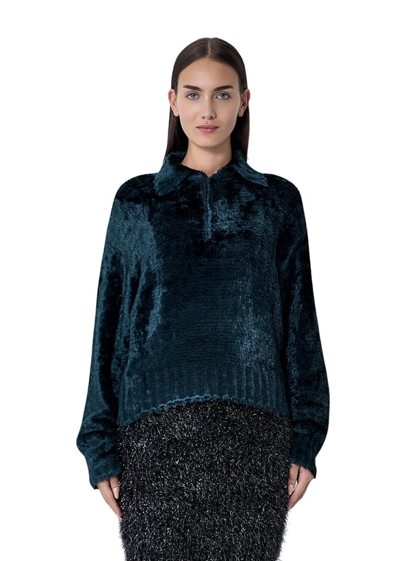 Photo: Lacoste Velour Polo Sweater