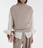 Jardin des Orangers Turtleneck wool and cashmere sweater vest