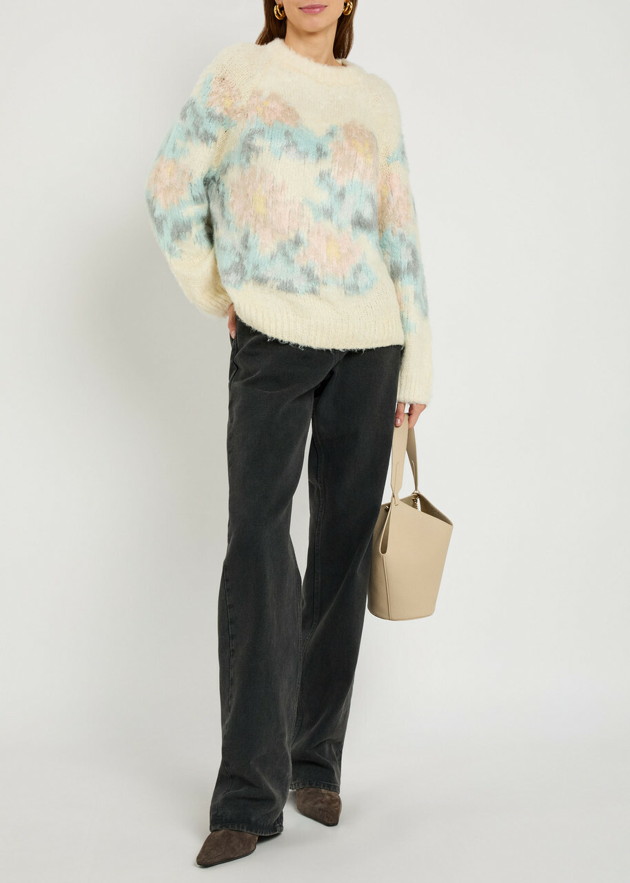 Bernadette Willy Floral-intarsia Silk Jumper Multicoloured 1