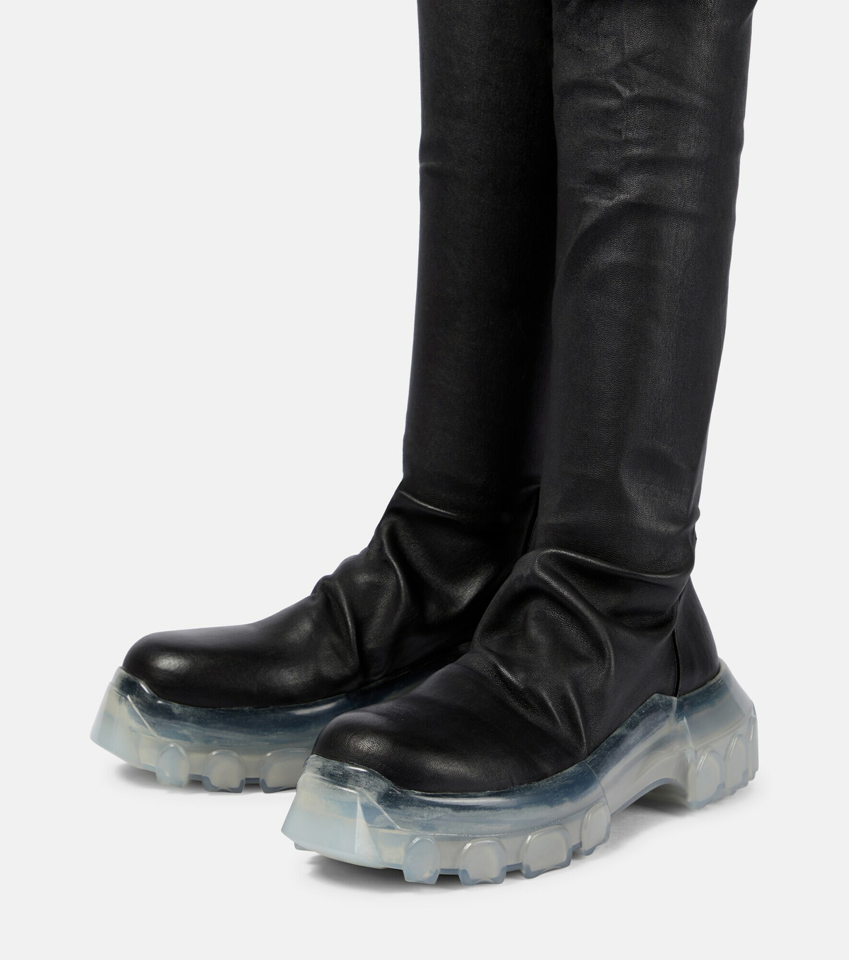 Rick Owens - Leather over-the-knee boots