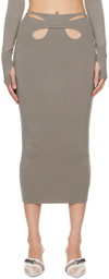 Dion Lee Gray Mobius Loop Midi Skirt