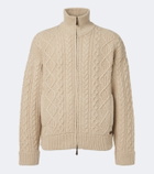 Polo Ralph Lauren Aran-knit wool and alpaca zip-up sweater