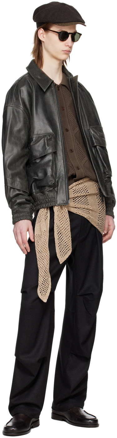 AFTER PRAY Brown Leaf Cardigan