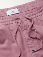 MR P. - Slub Linen and Cotton-Blend Drawstring Shorts - Pink - UK/US 28