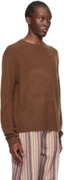 The Elder Statesman Brown Simple Sweater