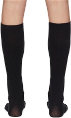Yohji Yamamoto Black Slit Socks