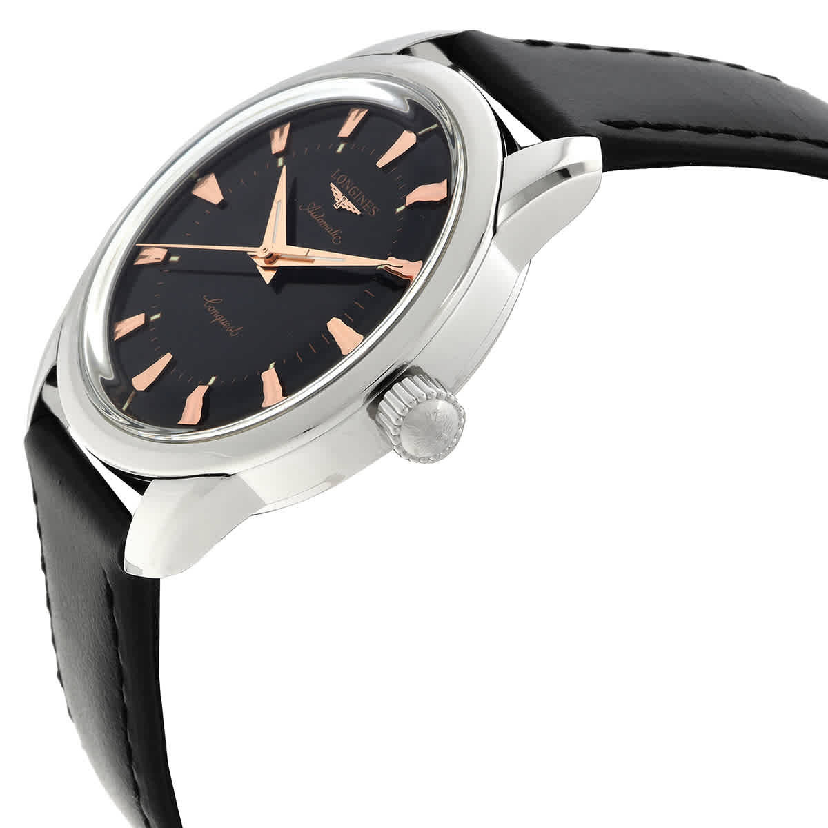 Longines Heritage Automatic Black Dial Unisex Watch L1.649.4.52.2