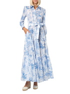 MC2 Saint Barth Woman Long Dress With Toile De Jouy Print