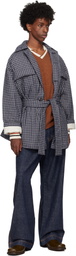 RICE NINE TEN Navy Padded Drawstring Jacket