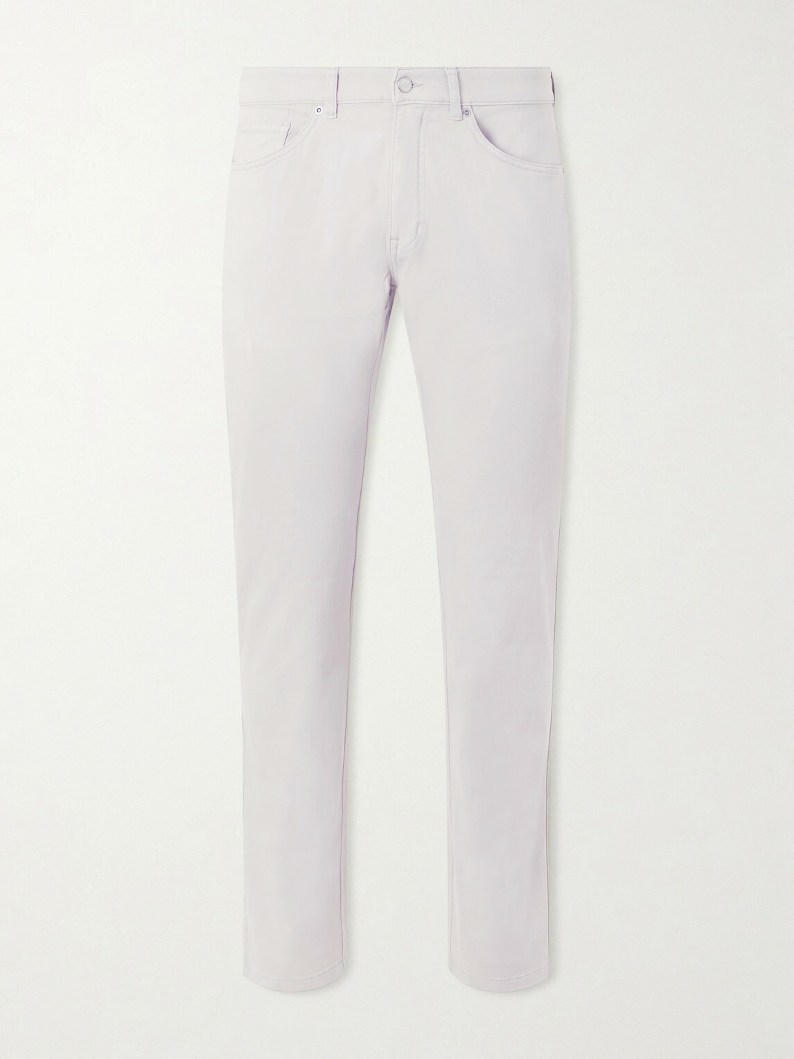 Peter Millar - Signature Straight-Leg Cotton-Blend Sateen Trousers - Gray