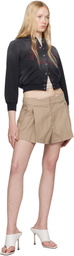 alexanderwang.t Black Shrunken Cotton Terry Cardigan