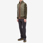 Moncler Men's Knit Down Cardigan in Green