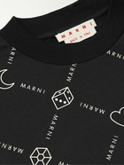 Marni - Logo-Print Cotton-Jersey T-Shirt - Black