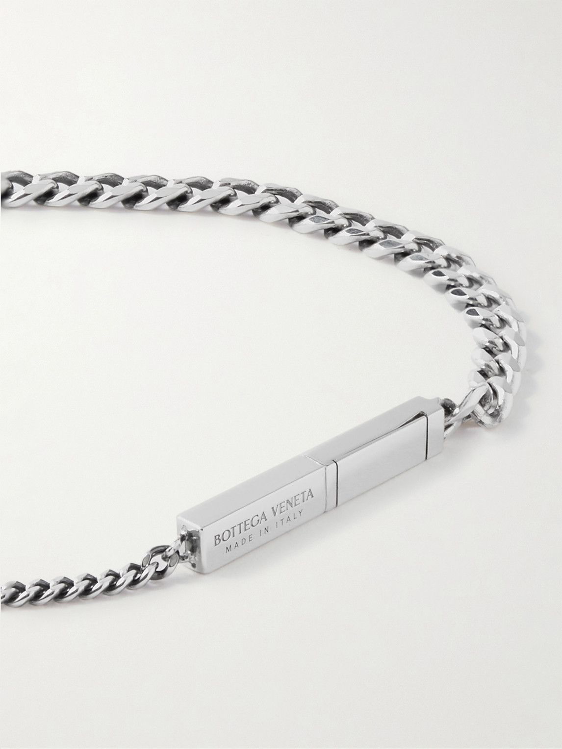 Bottega Veneta Men's Facet Chain Sterling Silver Bracelet