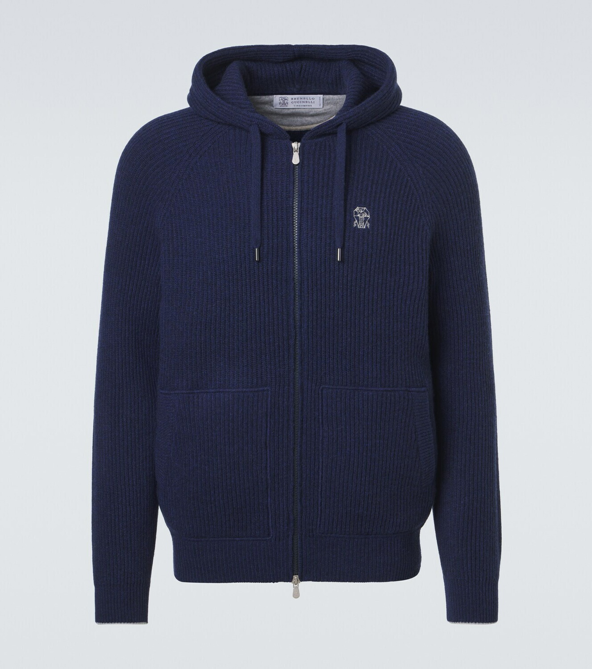 Brunello Cucinelli Ribbed-knit cashmere zip-up cardigan